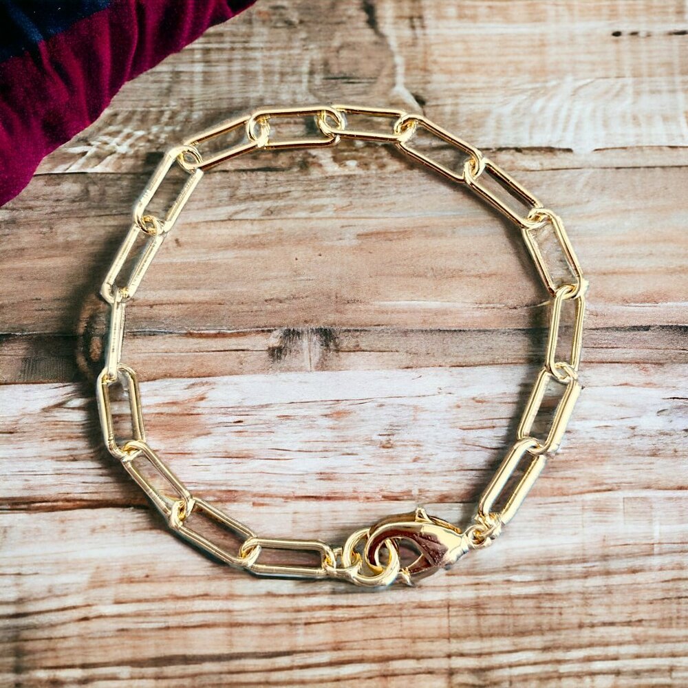 ADORNIA Gold Link Bracelet - Picture 2 of 3